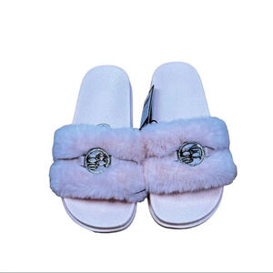 Bebe Girls Fur Slides 4/5